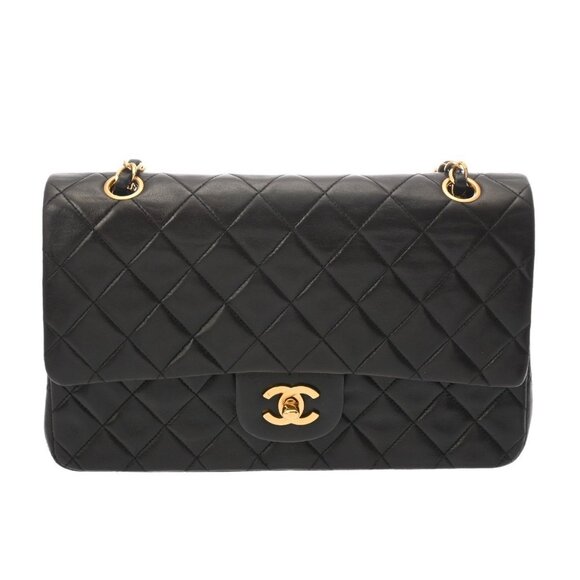 CHANEL Matrasse W flap 9.8" ChainShoulder Black/Noir - Picture 1 of 10